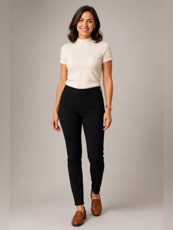 Soho Apparel Denim - SOHO Apparel Women’s Size 6 Black Ponte Skinny Pants Stretch Ankle Trousers